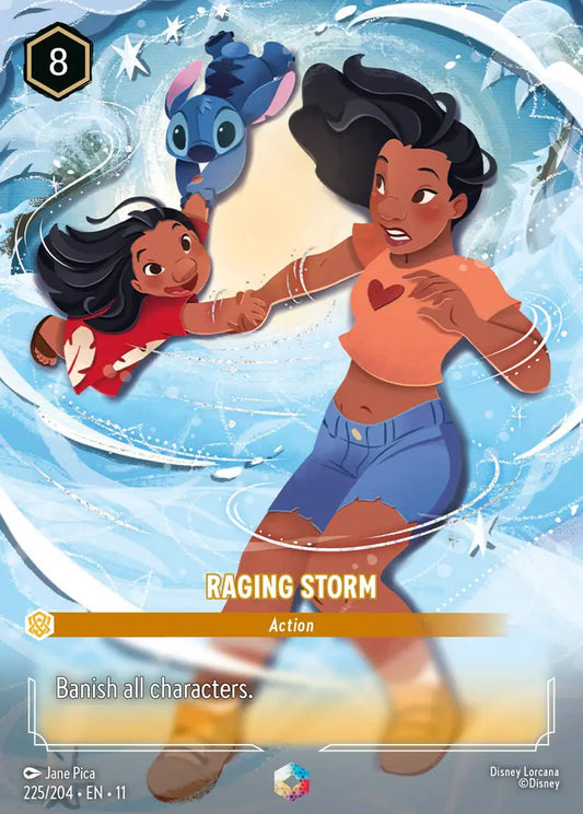 Raging Storm - 225/204 - Enchanted - Winterspell - Disney Lorcana