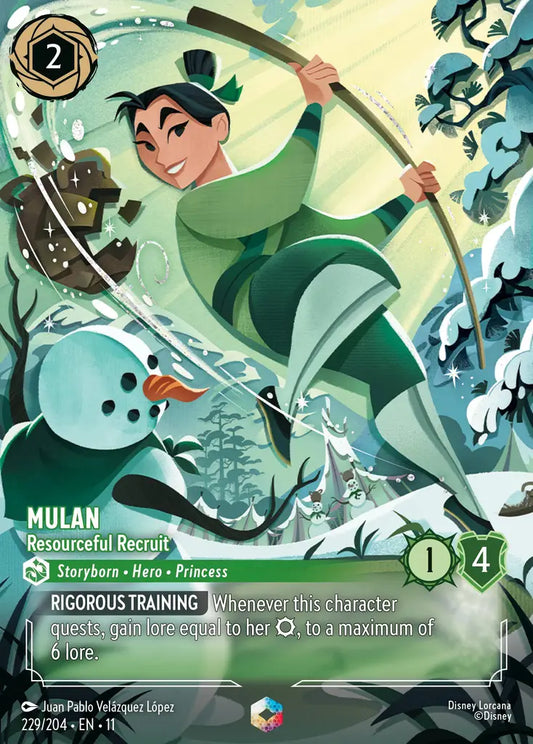 Mulan - Resourceful Recruit - 229/204 - Enchanted - Winterspell - Disney Lorcana