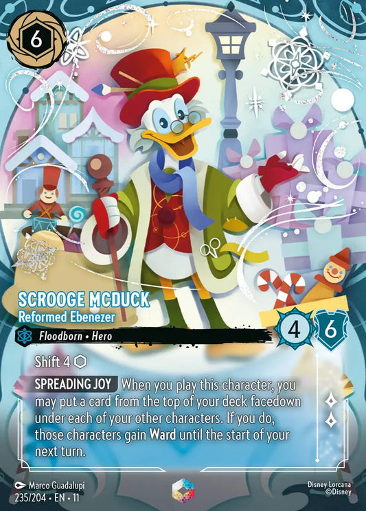 Scrooge McDuck - Reformed Ebenezer - 235/204 - Enchanted - Winterspell - Disney Lorcana