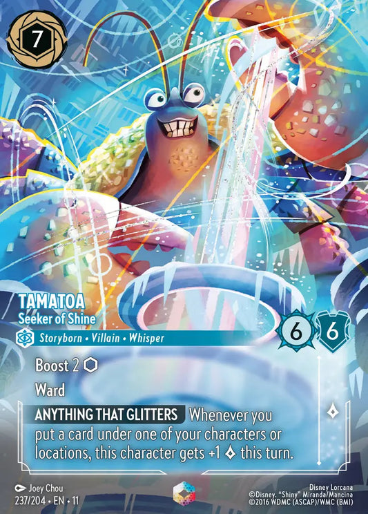 Tamatoa - Seeker of Shine - 237/204 - Enchanted - Winterspell - Disney Lorcana