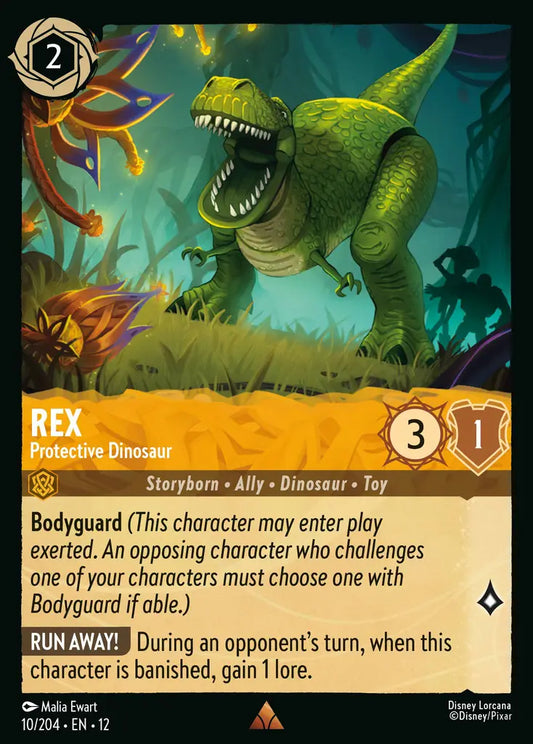 Rex - Protective Dinosaur - 10/204 - Rare - Wilds Unknown - Disney Lorcana