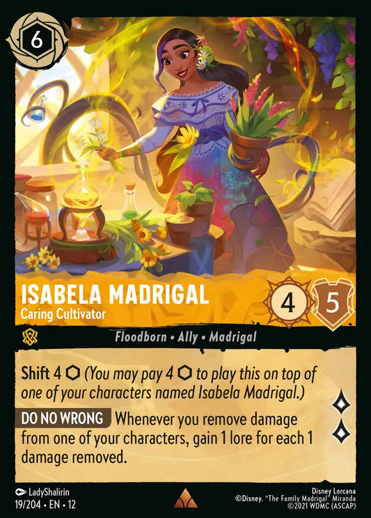 Isabela Madrigal - Caring Cultivator - 19/204 - Rare - Wilds Unknown - Disney Lorcana