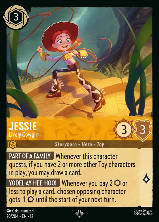 Jessie - Lively Cowgirl - 20/204 - Super Rare - Wilds Unknown - Disney Lorcana