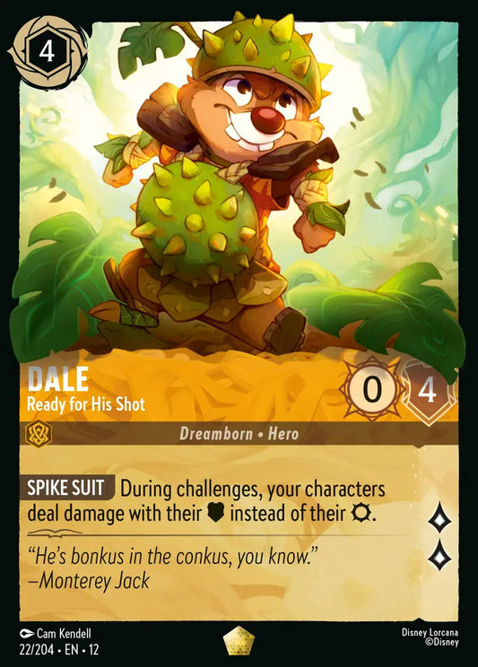 Dale - Ready for His Shot - 22/204 - Legendary - Wilds Unknown - Disney Lorcana