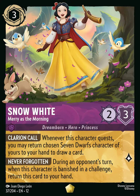Snow White - Merry as the Morning - 37/204 - Legendary - Wilds Unknown - Disney Lorcana