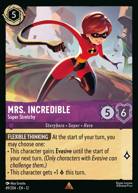 Mrs. Incredible - Super Stretchy - 49/204 - Rare - Wilds Unknown - Disney Lorcana