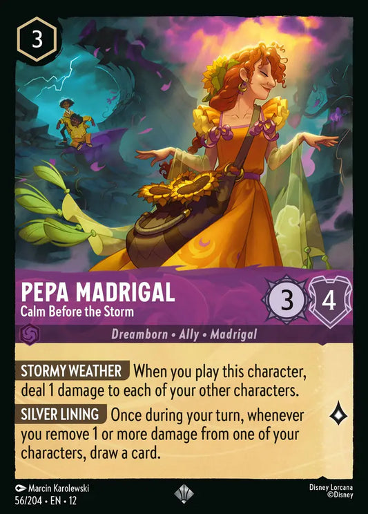 Pepa Madrigal - Calm Before the Storm - 56/204 - Super Rare - Wilds Unknown - Disney Lorcana