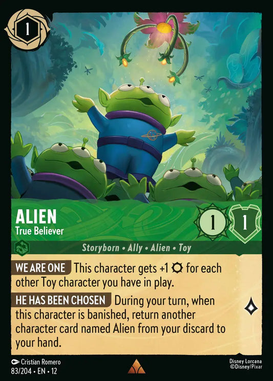Alien - True Believer - 83/204 - Rare - Wilds Unknown - Disney Lorcana