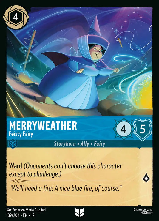 Merryweather - Feisty Fairy - 139/204 - Uncommon - Wilds Unknown - Disney Lorcana