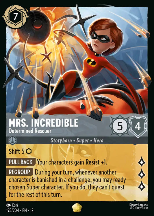 Mrs. Incredible - Determined Rescuer - 195/204 - Legendary - Wilds Unknown - Disney Lorcana