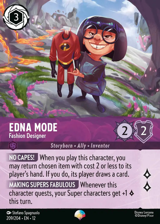 Edna Mode - Fashion Designer - 209/204 - Epic - Wilds Unknown - Disney Lorcana