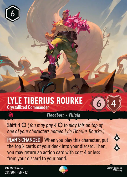 Lyle Tiberius Rourke - Crystallized Commander - 214/204 - Epic - Wilds Unknown - Disney Lorcana