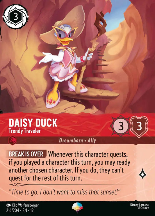 Daisy Duck - Trendy Traveler - 216/204 - Epic - Wilds Unknown - Disney Lorcana