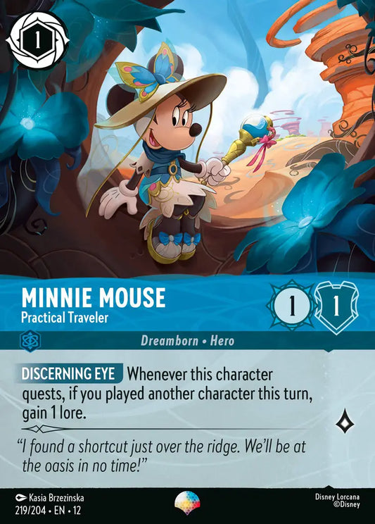 Minnie Mouse - Practical Traveler - 219/204 - Epic - Wilds Unknown - Disney Lorcana