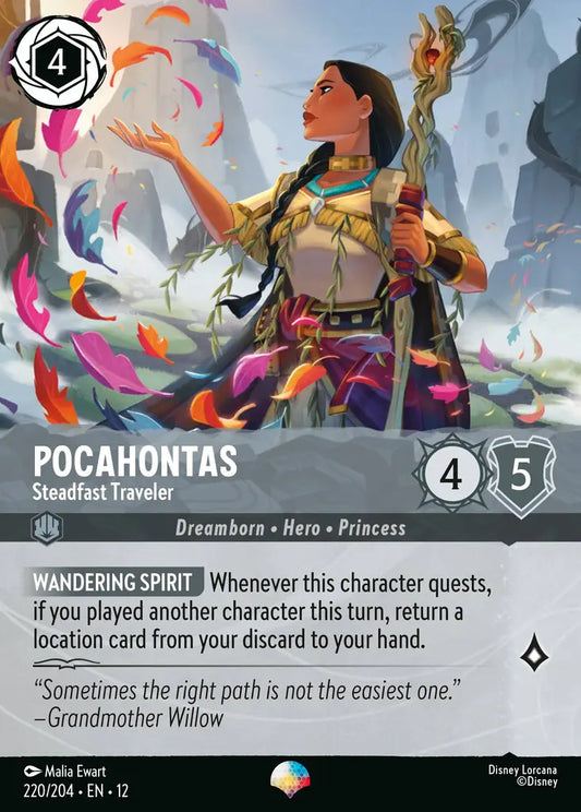 Pocahontas - Steadfast Traveler - 220/204 - Epic - Wilds Unknown - Disney Lorcana