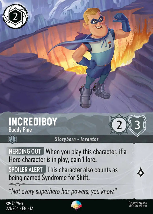 Incrediboy - Buddy Pine - 221/204 - Epic - Wilds Unknown - Disney Lorcana