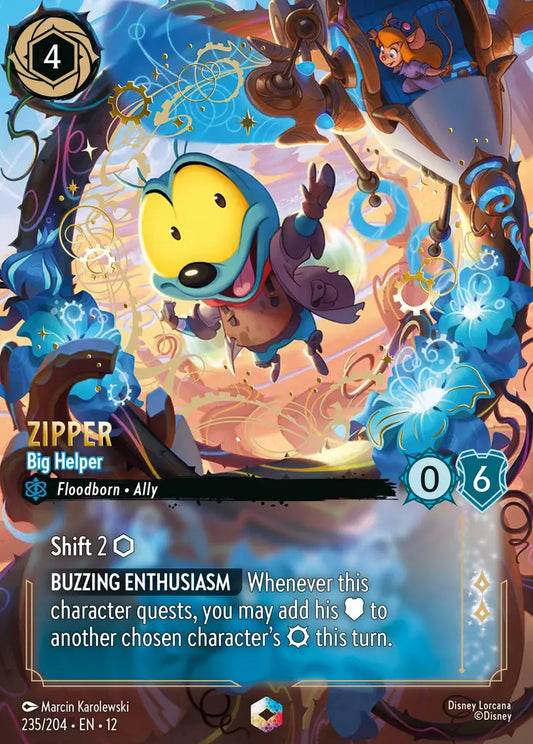 Zipper - Big Helper - 235/204 - Enchanted - Wilds Unknown - Disney Lorcana