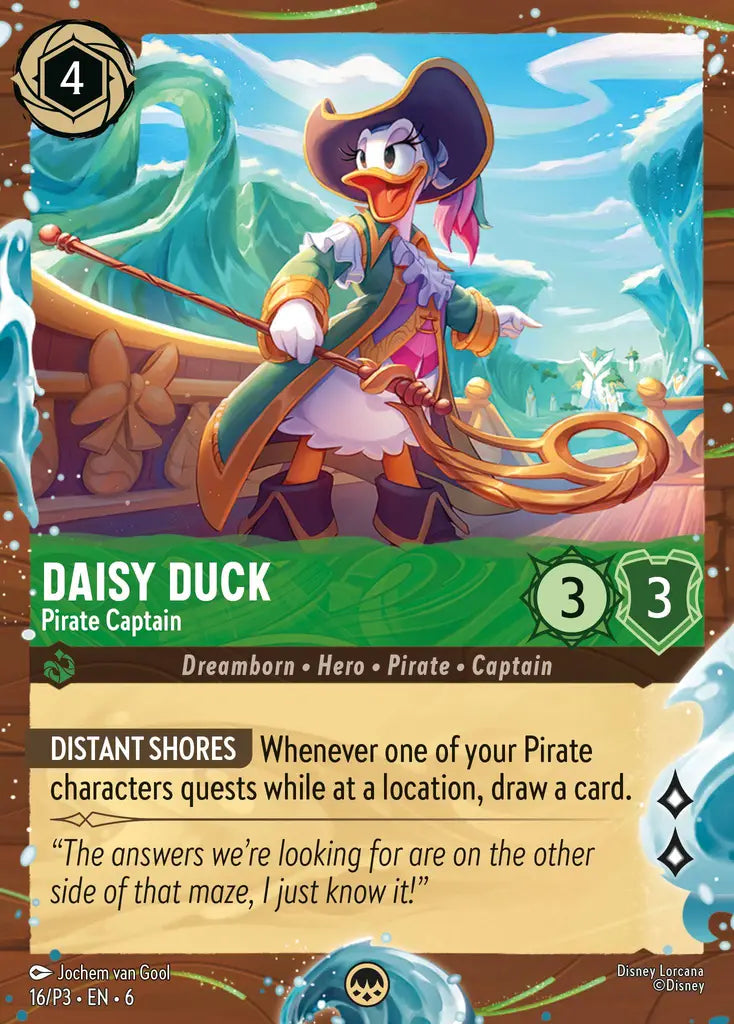 Daisy Duck - Pirate Captain - 16/P3 EN6 - Promo - Disney Lorcana
