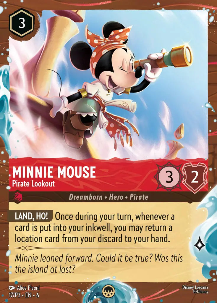 Minnie Mouse - Pirate Lookout - 17/P3 EN6 - Promo - Disney Lorcana