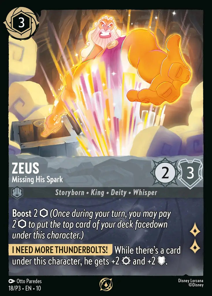 Zeus - Missing His Spark - 18/P3 EN10 - Promo - Disney Lorcana