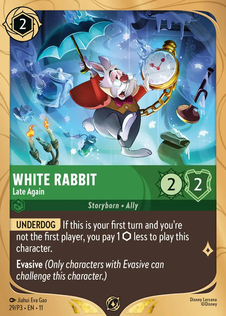 White Rabbit - Late Again - 29/P3 EN11 - Promo - Disney Lorcana