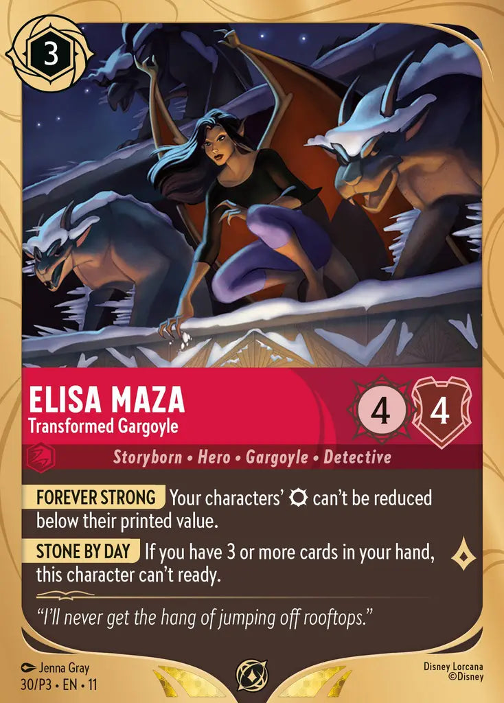 Elisa Maza - Transformed Gargoyle - 30/P3 EN11 - Promo - Disney Lorcana