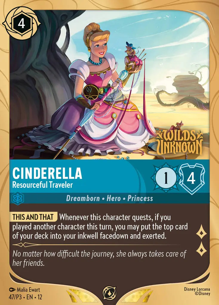 Cinderella - Resourceful Traveler - 47/P3 EN12 - Promo - Disney Lorcana