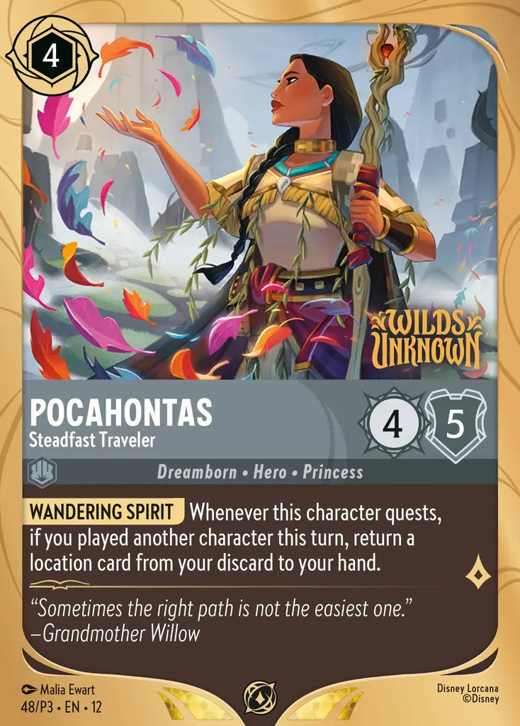 Pocahontas - Steadfast Traveler - 48/P3 EN12 - Promo - Disney Lorcana