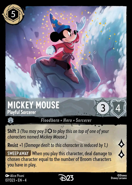 Mickey Mouse - Playful Sorcerer - 07/D23 - Promo - Disney Lorcana
