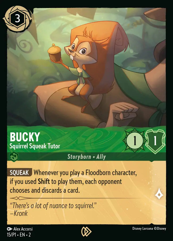Bucky - Squirrel Squeak Tutor - 15/P1 - Promo - Disney Lorcana