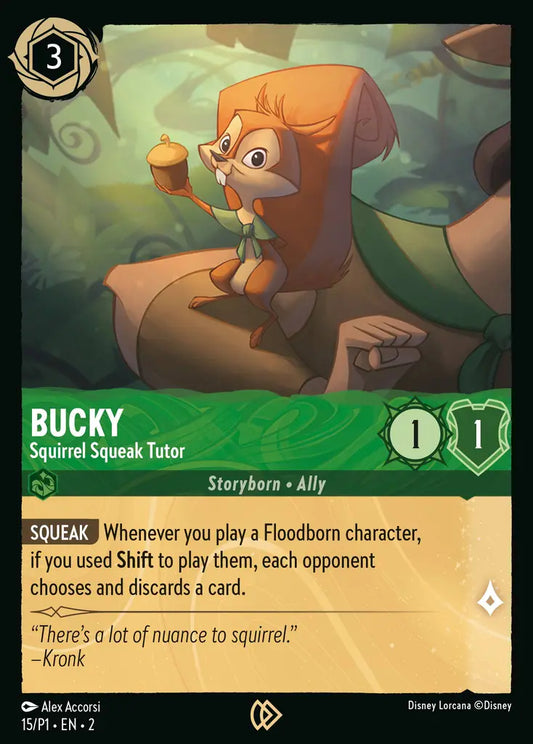 Bucky - Squirrel Squeak Tutor - 15/P1 - Promo - Disney Lorcana