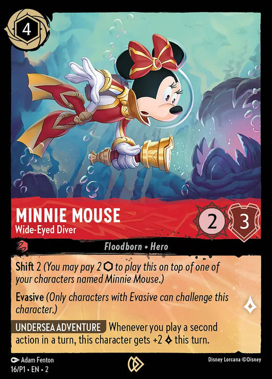 Minnie Mouse - Wide-Eyed Diver - 16/P1 - Promo - Disney Lorcana