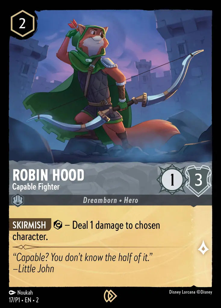 Robin Hood - Capable Fighter - 17/P1 - Promo - Disney Lorcana
