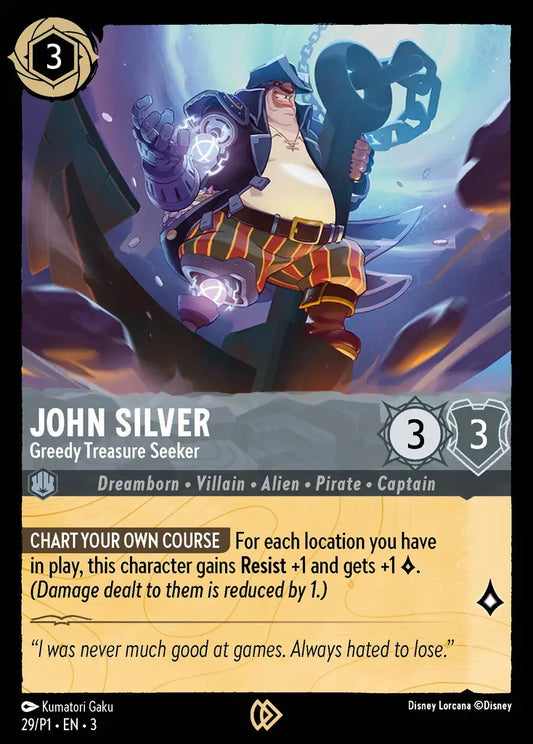 John Silver - Greedy Treasure Seeker - 29/P1 - Promo - Disney Lorcana