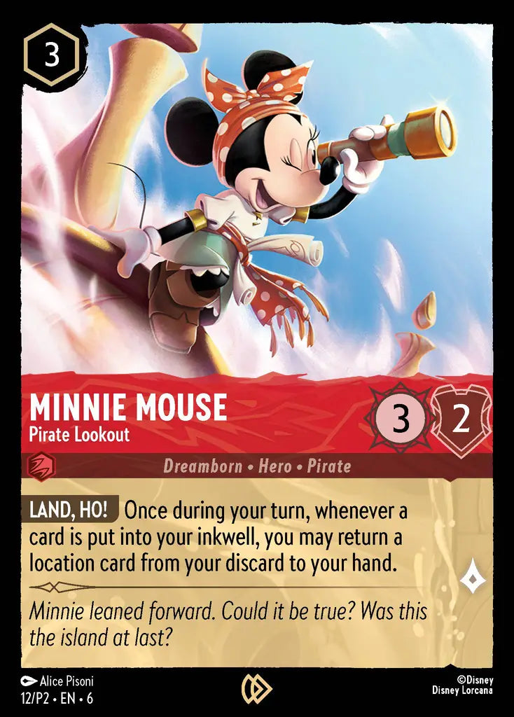Minnie Mouse - Pirate Lookout - 12/P2 - Promo - Disney Lorcana