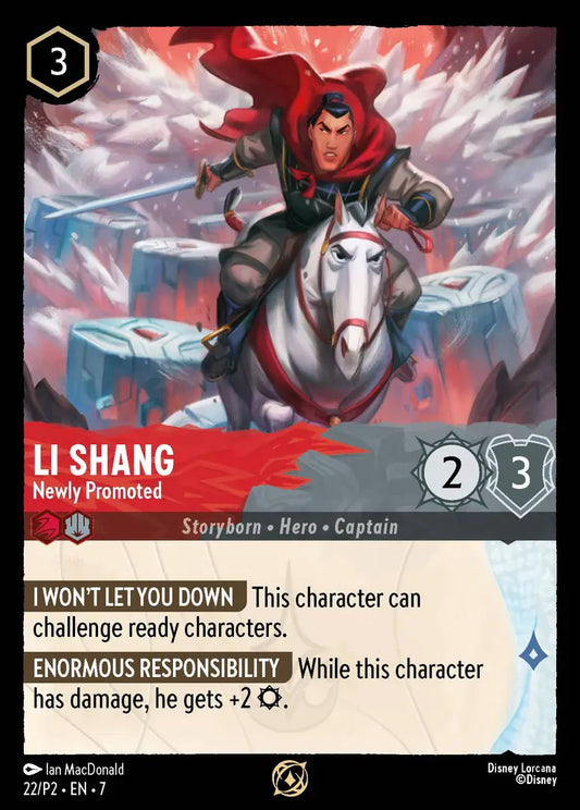 Li Shang - Newly Promoted - 22/P2 - Promo - Disney Lorcana